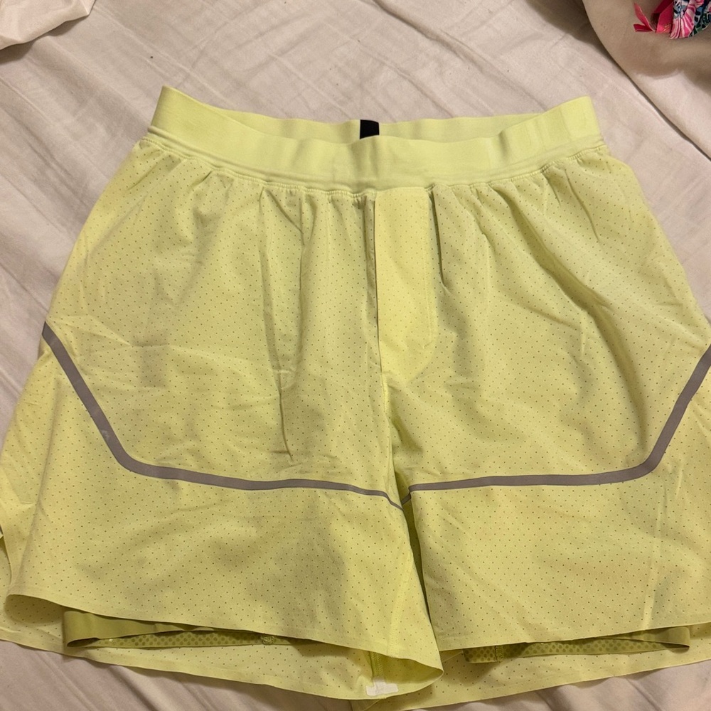 lululemon athletica Men’s Yellow Performance Athletic Shorts
